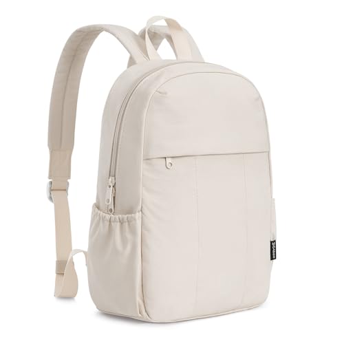 G4Free Mini Backpack for Women Water-resistant Hiking Backpack with Adjustable Shoulder Straps for School Travel Shop Work Casual(BEIGE) - color: Beige