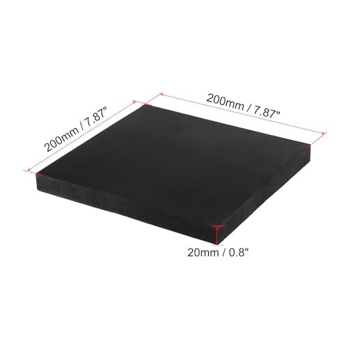 PATIKIL Rubber Anti-Vibration Pads, 2 Pcs Square Vibration Isolation Mats 8" x 8" x 0.8" for HVAC Air Conditioner Air Compressor Washer Dryer, Black - size: 8" x 8" x 0.8"