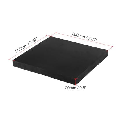 PATIKIL Rubber Anti-Vibration Pads, 2 Pcs Square Vibration Isolation Mats 8" x 8" x 0.8" for HVAC Air Conditioner Air Compressor Washer Dryer, Black - size: 8" x 8" x 0.8"