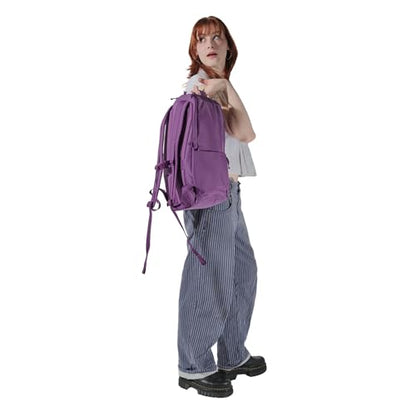 Baboon to the Moon City Backpack – Water-Repellent 16" Laptop-Friendly Backpack, Work, Travel, Gym Bag for Men & Women (New) Purple - color: (New) Purple