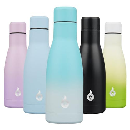 BJPKPK 12 oz Small Water Bottle, Reusable Insulated Stainless Steel Flask - color: Sea Salt, size: 12 Ounces