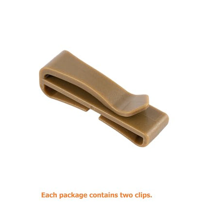 TACNEX Tactical Backpack Strap Clip Webbing Keeper Holder MOLLE Belt Hook Retainer Harness/Sling/Bag/Military Strap Stays - color: Coyote Brown, size: 1"