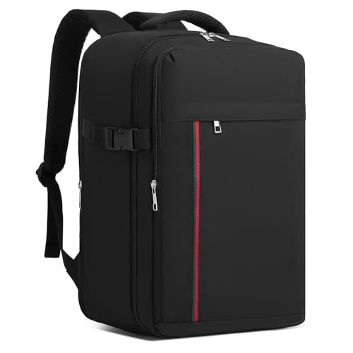 Kono 20L Casual Daypack, 40×20×25 cm, Airline Approved, 15.6" waterproof Laptop Backpack for Men & Women – Black - color: Black