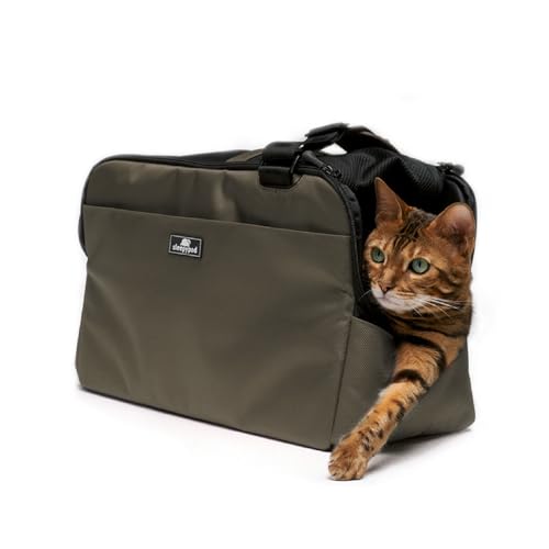 Sleepypod Atom - Airline Approved Pet Carrier and Crash-Tested Car Seat for Cats and Dogs up to 12 lbs (Olive Green) - color: Olive Green