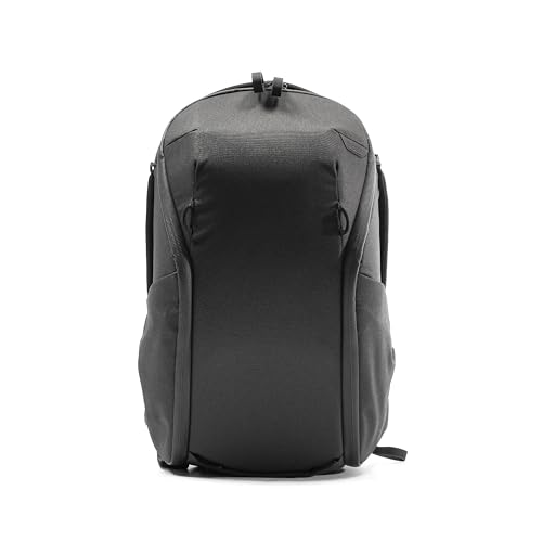 Peak Design Everyday Backpack Zip 15L, Black, 270-Degree Zip, Dual Side Pockets, FlexFold Dividers, Fits 15" Laptop, For Camera Carry, Daily Commutes or Travel, Versatile Backpack for Men and Women - color: Black, size: 15L