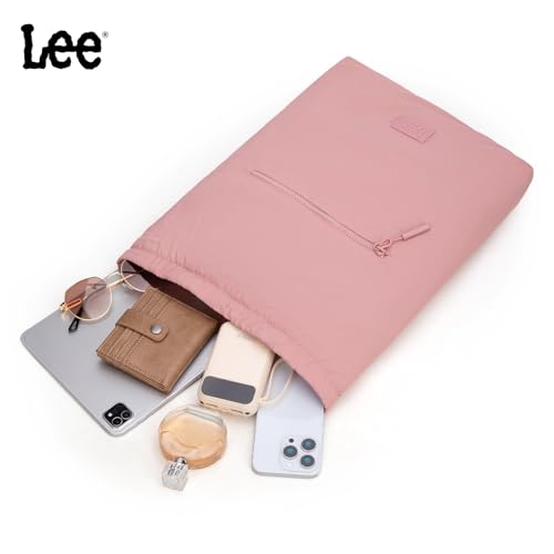 Montana West Lee Drawstring Backpack Bag Lightweight Small Gym Swim Beach Bag Water Resistant Sports Sackpack for Men Women,LEE48-002PK - color: Pink