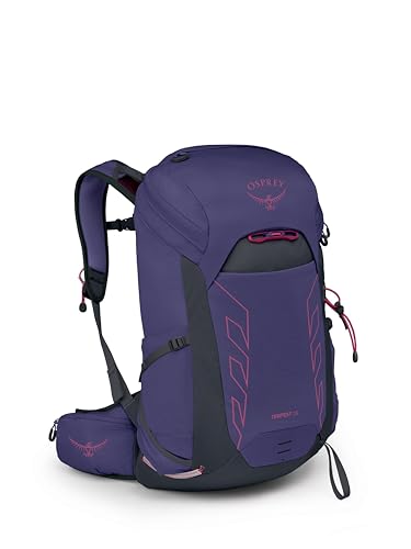 Osprey Tempest 26L Women's Lightweight Hiking Backpack - Daypack for Travel & Camping, Deep Fig/Hotspot Pink - color: Deep Fig/Hotspot Pink, size: 26L