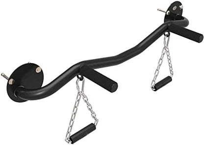 Wall Mounted Pull Up Bar Strength Training Pull-Up Bars Heavy Duty Chin Up Bar Wall Mount with Exercise Bands for Home Gym Indoor Outdoor,