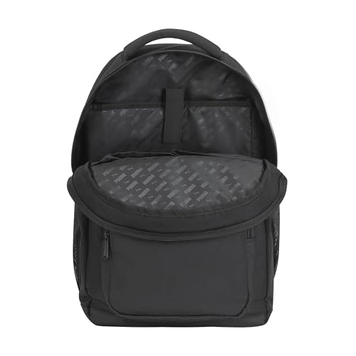 PUMA Prose Backpack with Padded Adjustable Straps, Laptop Sleeve & Water Bottle Pockets, Black/Silver, One Size - color: Black/Silver