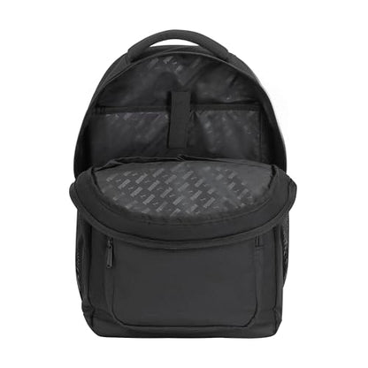 PUMA Prose Backpack with Padded Adjustable Straps, Laptop Sleeve & Water Bottle Pockets, Black/Silver, One Size - color: Black/Silver