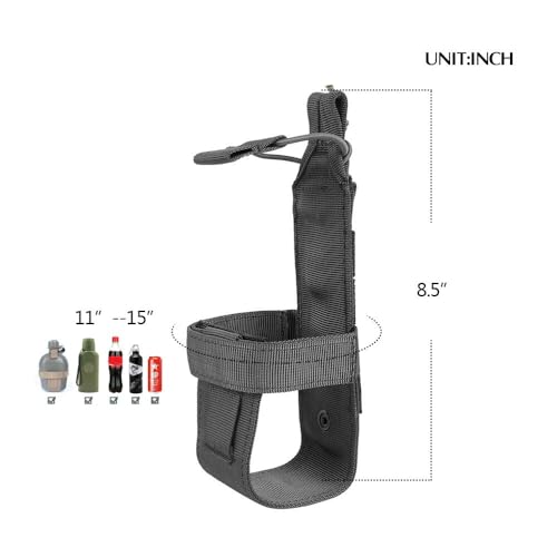 EXCELLENT ELITE SPANKER Tactical Military Portable Belt Bottle Holder Pouch - color: GRY