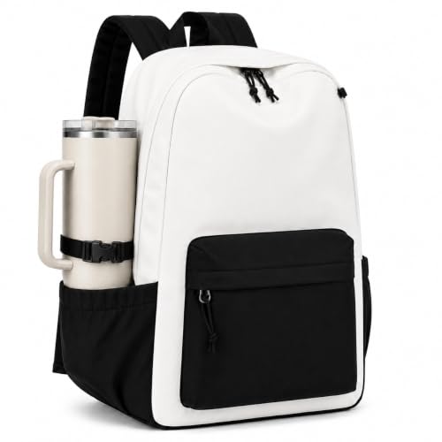 LOIDOU Girls Backpack for Kids Cute School Bookbag - color: Black White-, size: L-17"