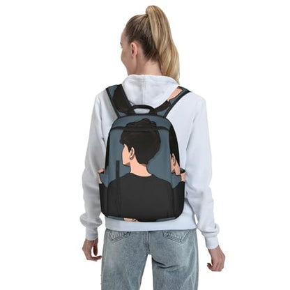 Minimal Style Boy Men'S And Women'S Travel Backpacks, Lightweight Laptop Daily Bags With Water Cup Bags, Hiking University Leisure Weekend Travel Bags
