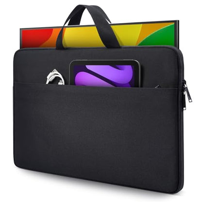 22 Inch Portable Monitor Case, Protective Carrying Sleeve for 22 inch ASUS ZenScreen 22"/ViewSonic TD2230 TD2223 22"/Acer UT222Q bmip 21.5"-22 Portable Monitor Laptop Tablet Notebook Bag, Black - size: 22 Inch
