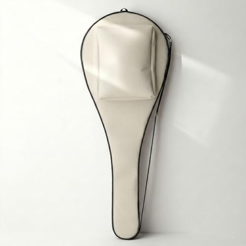 Tennis Bag Lightweight and Padded Tennis Rackets Cover with Adjustable Shoulder Strap - color: white, size: 31"x11.4"