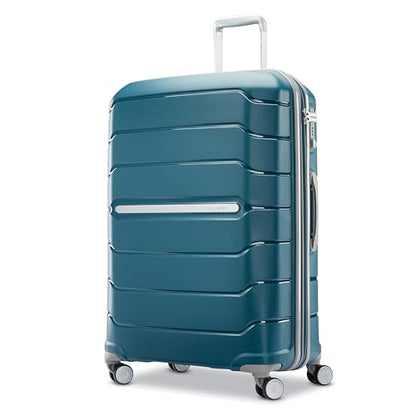 Samsonite Freeform Hardside Expandable with Double Spinner Wheels, Checked-Large 28-Inch, Dark Teal - color: Dark Teal, size: Checked-Large Spinner