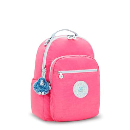 Kipling Women's Seoul 15" Laptop Backpack, Durable, Roomy with Padded Shoulder Straps, Built-In Protective Sleeve - color: White, size: 12.75''L x 17.25''H x 8''D