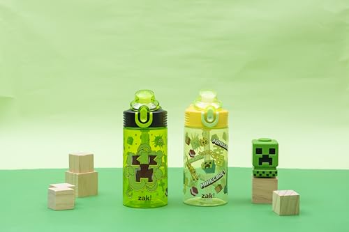 Zak Designs Minecraft Sage 16oz Leak-Proof Straw Kids Water Bottle, 2-Pack - color: Minecraft (Creeper)