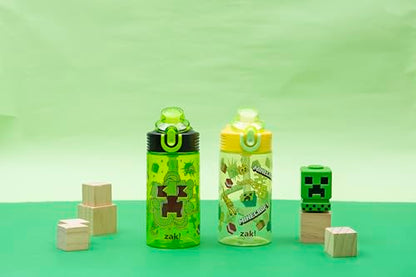 Zak Designs Minecraft Sage 16oz Leak-Proof Straw Kids Water Bottle, 2-Pack - color: Minecraft (Creeper)