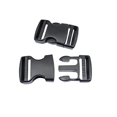 Side Release Buckles Heavy Duty Plastic Buckle Snap Clips Clasps Backpack Buckle Replacement for Strap - style: 1-1/2 Inch - 2sets