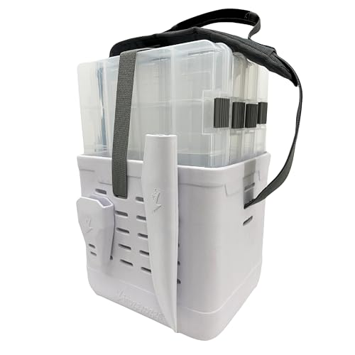 FROGG TOGGS EVA Tackle Vault, Lightweight, Customizable Fishing Tackle Bag - color: White, style: 3700 Kit