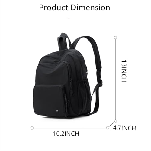 Small Nylon Backpack Mini Casual Daypack Lightweight Backpack for Women Travel Purse (Grey purple) - color: Grey Purple