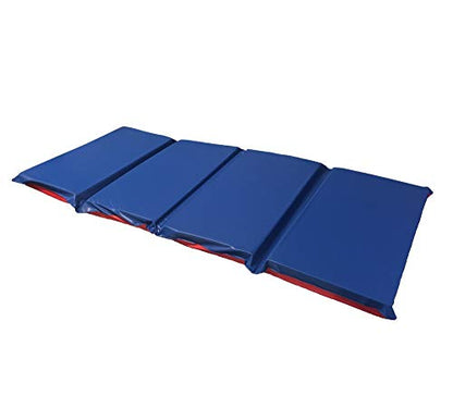 KinderMat, 1.5 Inch Thick, 4-Section Rest Mat, Red/Blue, Great for School, Daycare, Travel, and Home, 100% Made in the USA… - color: Red/Blue Mat 1.5 Inch