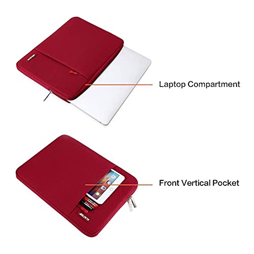MOSISO Laptop Case 13 inch, Laptop Sleeve Compatible with MacBook Neo/Air/Pro 13 inch with A18/M5/M4/M3/M2/M1 Chip 2026-2016, Polyester Vertical Computer Sleeve Bag with Pocket, Red - color: Red, size: 13 inch