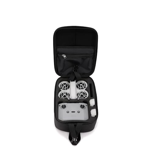 Carrying Case Backpack for DJI NEO Portable Travel Storage Chest Bag Small Shoulder Case EVA Hard Anti-pressure Protective Cover Shell Housing Organizer, 28.4x20.8x13.1cm