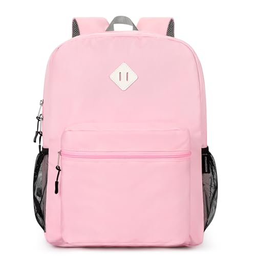 STEAMEDBUN Girls Backpack for Girls 5-9,Kids Backpack for Elementary School Bag - color: Pink, size: Medium - 17"H