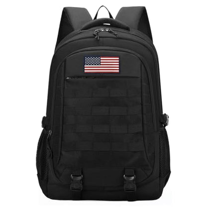 Tactical Backpack - 19'' Waterproof School Bag for Kids, 15.6" Laptop Compartment & MOLLE Webbing for Camping Hiking Travel - color: Camo Backpack Single Pack 3