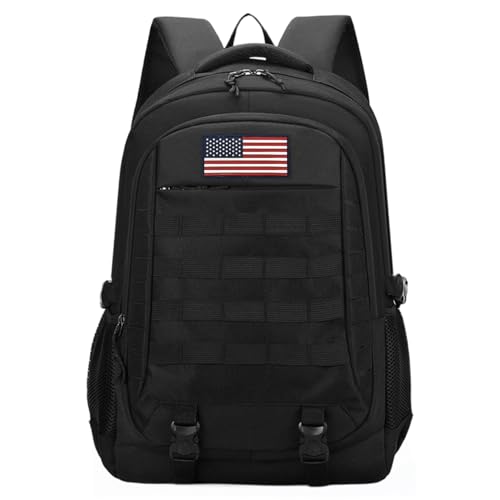 Tactical Backpack - 19'' Waterproof School Bag for Kids, 15.6" Laptop Compartment & MOLLE Webbing for Camping Hiking Travel - color: Camo Backpack Single Pack 3