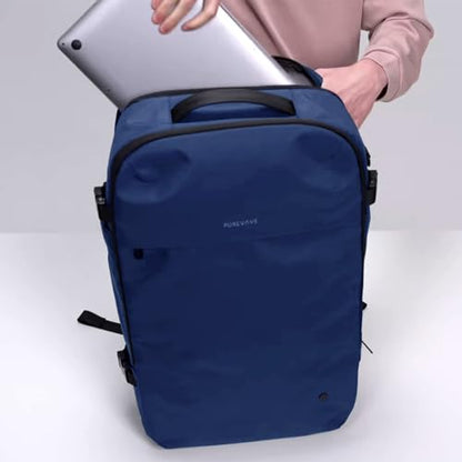 PUREVAVE Laptop Backpack for Men, and Women, YKK Zippers - color: Dark Blue
