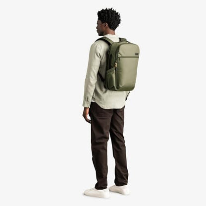 Halfday Roamer All-in-One Travel Backpack: 15” Laptop Compartment, Built-In Shoe/Laundry Pouch (Magnetic Sternum Strap, Padded Shoulder Support), Weekend & Business Trip Carry-on Bag, Olive - color: Olive