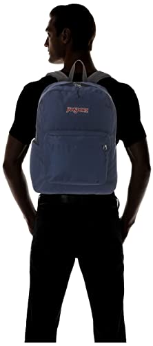 JanSport SuperBreak Plus Backpack with Padded 15-inch Laptop Sleeve and Integrated Bottle Pocket - Spacious and Durable Daypack for Work and Travel - Navy - color: Navy