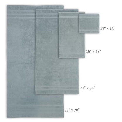 SOFE H&L | Olea Luxury Cotton Turkish Bath Towels Set of 4 Light Blue | Premium, Soft, Durable, Absorbent | Hotel Quality Plush Towels and Thick Towel Sets - color: Light Blue, size: Set of 4 - Bath Towel