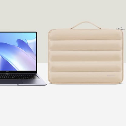 DOMISO 17.3 inch Laptop Sleeve Bag Shockproof Protective Carrying Case Water-Resistant Handbag with Handle Compatible with 17.3" Notebook/HP Pavilion Envy 17/Dell/IdeaPad/LG Gram/MSI,Beige - color: Beige, size: 17.3 inch
