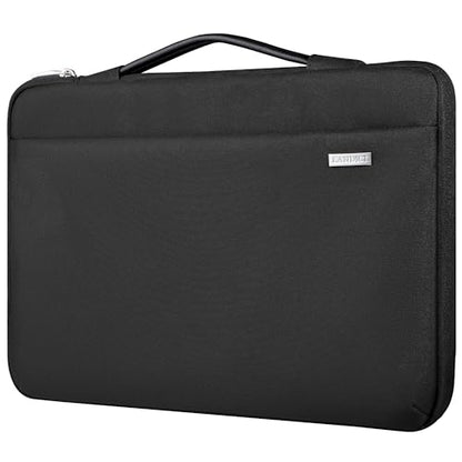 LANDICI 360°Laptop Sleeve Case 14 15 Inch Compatible with MacBook Air 15 M2/M3/M4 2022-2025, MacBook Pro 15, Hp chromebook 14, Waterproof Computer Bag Cover with Handle, Black - color: New Black, size: 14-15 inch