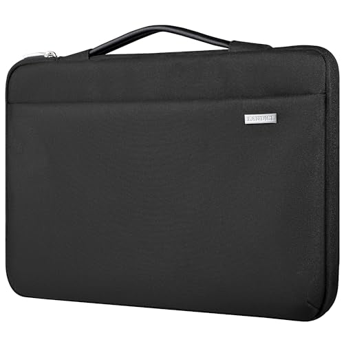 LANDICI 360°Laptop Sleeve Case 14 15 Inch Compatible with MacBook Air 15 M2/M3/M4 2022-2025, MacBook Pro 15, Hp chromebook 14, Waterproof Computer Bag Cover with Handle, Black - color: New Black, size: 14-15 inch