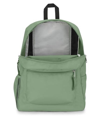JanSport Cross Town Backpack 17" x 12.5" x 6" - Simple Bag for Everyone with 1 Main Compartment, Front Utility Pocket - Premium Class Accessories - Loden Frost - color: Loden Frost