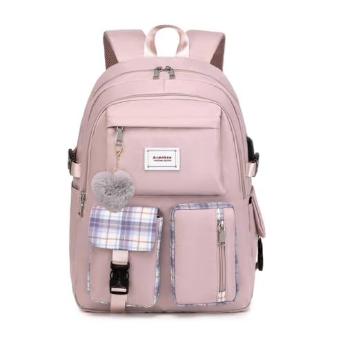 Acmebon Girl Roomy Fashion Laptop Backpack Casual Daily Backpack for Women Purple - color: Purple