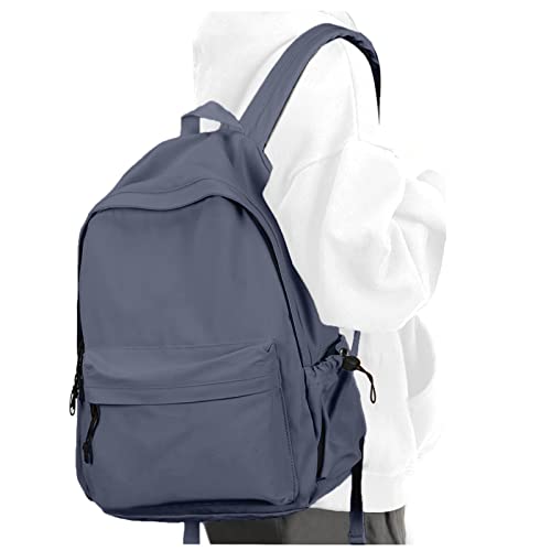 School Backpack for Girls Water Resistant High School Book Bag Simple Backpack for Teens Boys Girls, Lightweight Simple Middle School Back Pack Daypack - color: Blue-purple