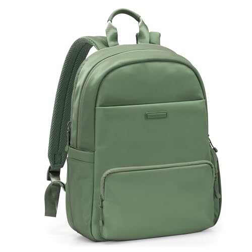 Traveler's Choice Iria 20L Backpack for Women, Water Resistant Travel Bag Daypack, Work, College, Business, Commuter, Green, Carry-on Laptop Backpack - color: Green