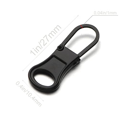 Mizeer Zipper Pull Replacement for Jacket, Perfect for Small Hole Zippers, Detachable Small Zipper Pulls Tab Repair for Clothing Jackets Boots Purse - color: 4pcs Black