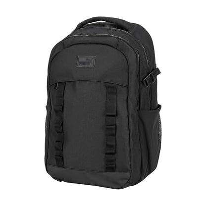 PUMA Range Backpack with Padded Straps, Laptop Sleeve & Luggage Strap, Black, One Size - color: Black