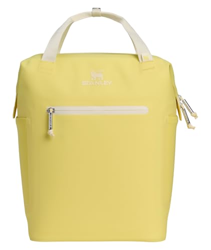 Stanley All Day Madeleine Mini Backpack Soft Cooler 14 Quarts | 20 Can Cooler with Handle and Shoulder Straps | Stays Cold for Hours | Insulated Travel Bag with Zipper | BPA-Free | Daffodil - color: Daffodil