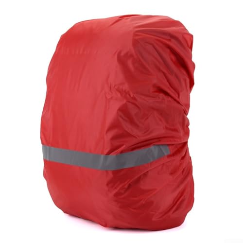FABULETTA Waterproof Backpack Rain Cover for Hiking Camping Cycling, Reflective Oxford Cloth Protector, 10L to 70L Capacity, Small to Extra Large Sizes(XS Red) - color: Red, size: XS