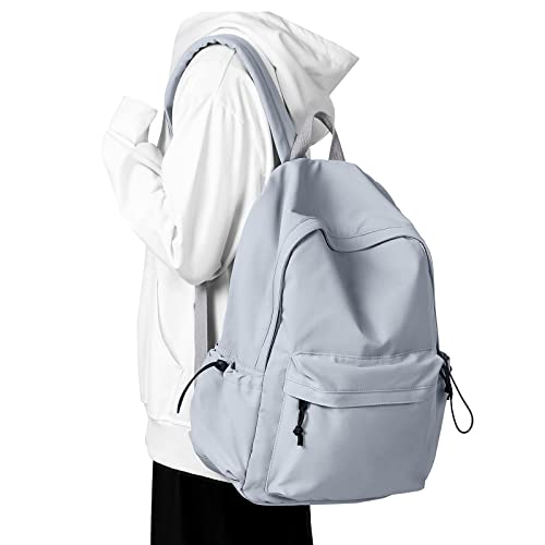 Middle School Backpack For Men Women Simple Backpack For College Students Aesthetic High School Bag Waterproof Bookbag For Teens Girls Boys（Blue） - color: A2-blue