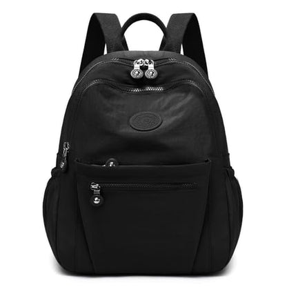 Backpack Purse for Women Ladies Nylon Bag Casual Daypack Travel Shopping Pack (A Style Black) - color: A Style Black