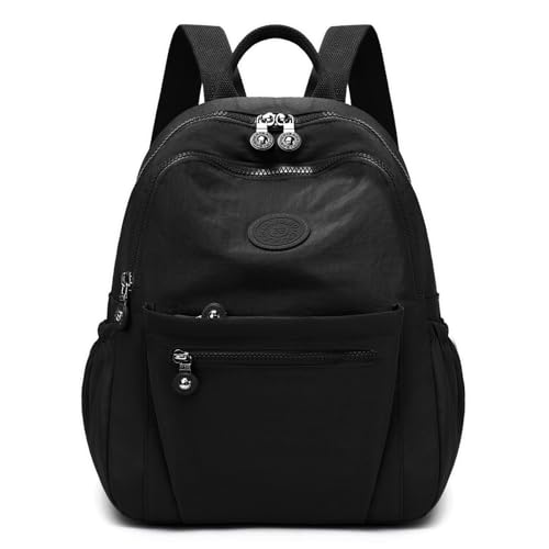 Backpack Purse for Women Ladies Nylon Bag Casual Daypack Travel Shopping Pack (A Style Black) - color: A Style Black